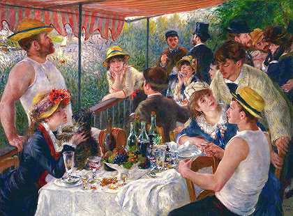 船上的午宴`Luncheon of the Boating Party by Pierre-Auguste Renoir