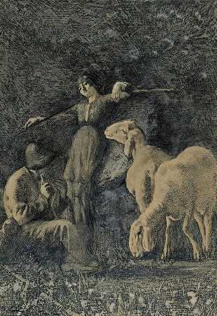 田园诗`Pastorale by Giovanni Segantini