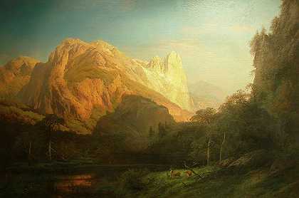 El Capitan，约塞米蒂，哨兵岩`El Capitan, Yosemite, Sentinel Rock by Hermann Ottmar Herzog