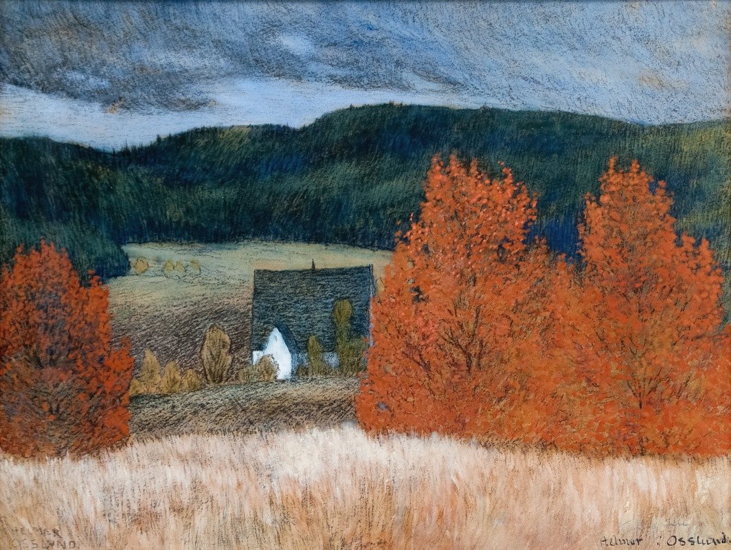 秋天的心情Jämtland`Autumnal Mood Jämtland (1899) by Helmer Osslund