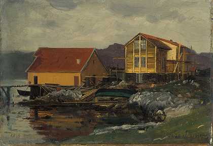 雨后`Etter øsregn (1869) by Amaldus Nielsen