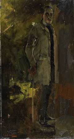 弗洛里斯·维斯特肖像`Portret van Floris Verster (c. 1880 c. 1923) by George Hendrik Breitner