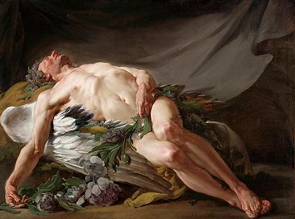 睡眠还是睡眠`Morpheus or Sleep by Jean Bernard Restout