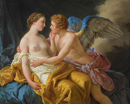 丘比特与普赛克`Cupid and Psyche by Louis-Jean-Francois Lagrenee