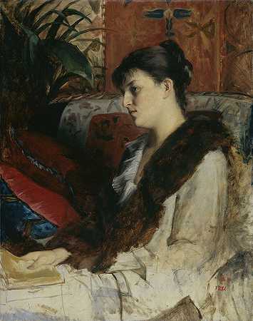 艺术家她嫂子`The Artists Sister~in~law (1881) by Marie Bashkirtseff