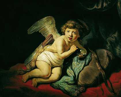丘比特吹肥皂泡`Cupid Blowing a Soap Bubble by Rembrandt Harmenszoon van Rijn