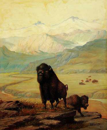牛群`The Herd Bull by Henry Cross