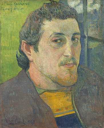 献给卡里埃的自画像`Self~Portrait Dedicated to Carrière (1888 or 1889) by Paul Gauguin