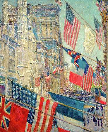 1917年同盟日`Allies Day, 1917 by Childe Hassam