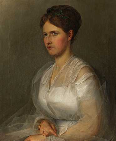 维多利亚伯爵夫人冯·门多夫·普伊肖像`Wohl Porträt der Viktoria Gräfin von Mensdorff~Pouilly (1868) by Kasper Kögler
