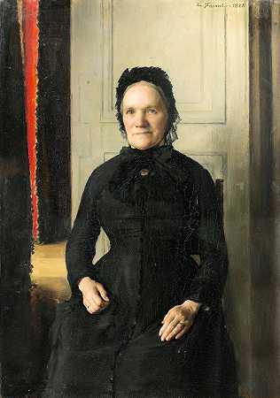 科琳夫人，母亲`Madame Coquelin Mère (1885) by Émile Friant