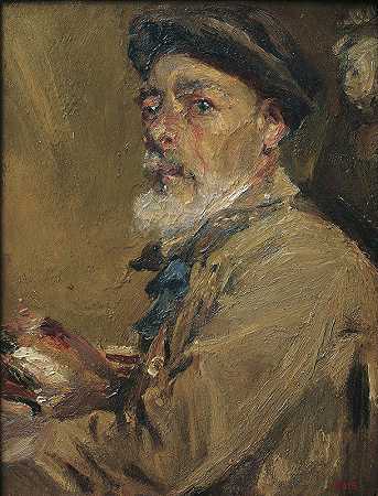 带帽自画像`Self portrait with Cap (1917) by Francesc Gimeno