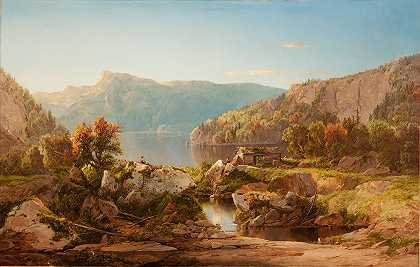 波托马克河上的秋天早晨`Autumn Morning on the Potomac (circa 1860s) by William Louis Sonntag