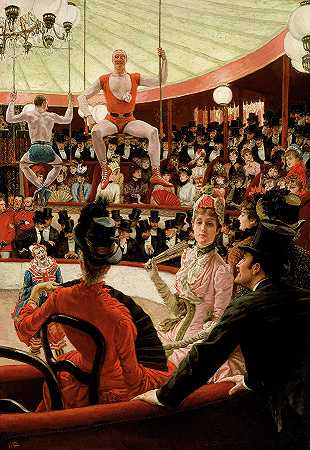 巴黎的女人，马戏团爱好者`Women of Paris, The Circus Lover by James Tissot