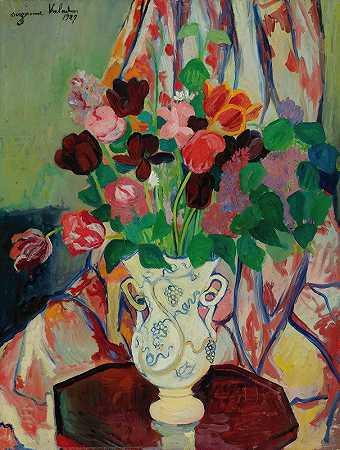 郁金香花束`Bouquet De Tulipes (1927) by Suzanne Valadon