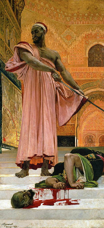 1870年格拉纳达摩尔国王统治下的无判决处决`Execution without Judgment under the Moorish Kings of Granada, 1870 by Henri Regnault
