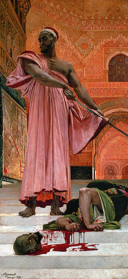 格拉纳达摩尔国王未经审判处决`Execution Without Trial under the Moorish Kings in Granada by Henri Regnault