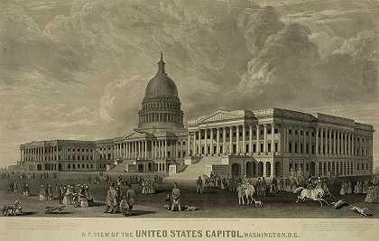美国国会大厦，华盛顿`United States Capitol, Washington by 19th Century