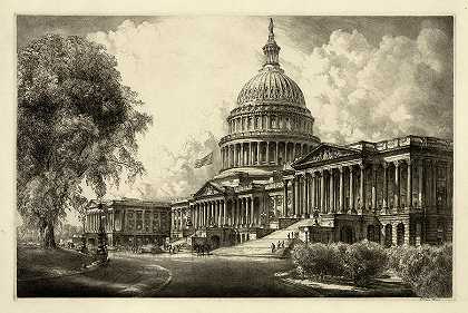 华盛顿州国会大厦`The Capitol, Washington by 19th Century