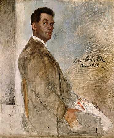 弗兰兹·海因里希·科林斯，这位艺术家的父亲`Franz Heinrich Corinth, the Artist’s Father (1888) by Lovis Corinth