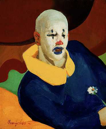 小丑`A Clown by George Benjamin Luks