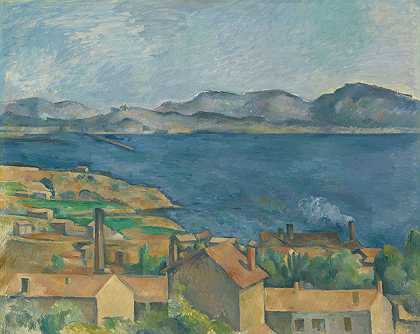 从L俯瞰马赛湾埃斯塔克`The Bay of Marseilles, Seen from LEstaque by Paul Cézanne