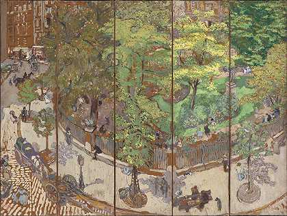 文蒂米尔广场`Place Vintimille (1911) by Édouard Vuillard