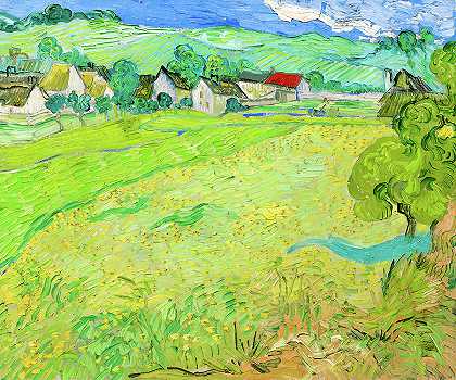 奥弗斯的维斯诺茨`Les Vessenots in Auvers by Vincent van Gogh