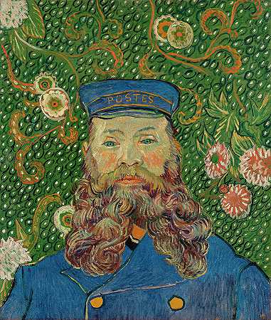 约瑟夫·鲁林肖像`Portrait of Joseph Roulin by Vincent van Gogh