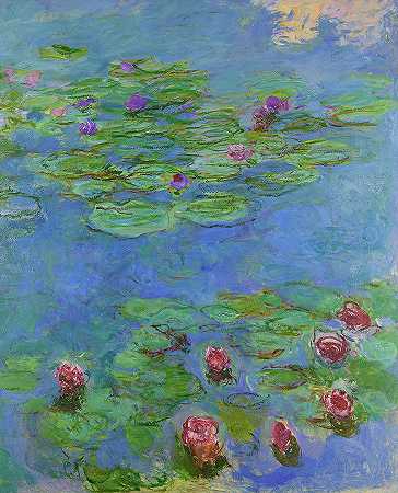 绿松石睡莲`Turquoise Water Lilies by Claude Monet