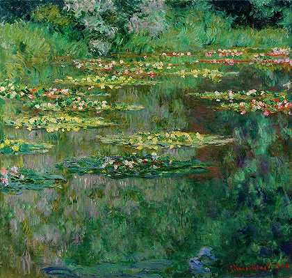 仙女盆地`The Nympheas Basin by Claude Monet