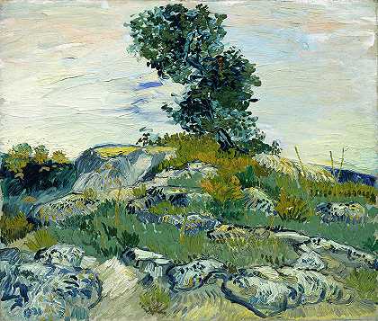 岩石`The Rocks by Vincent van Gogh