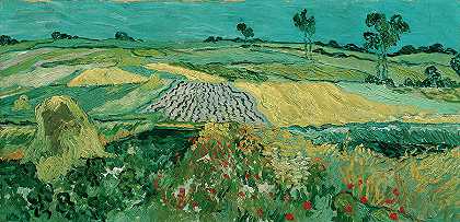 奥弗斯平原`The Plain of Auvers by Vincent van Gogh