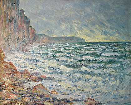 费坎普，海边`Fecamp, seaside by Claude Monet