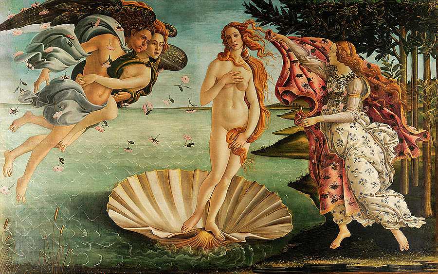 维纳斯的诞生`The Birth of Venus by Sandro Botticelli