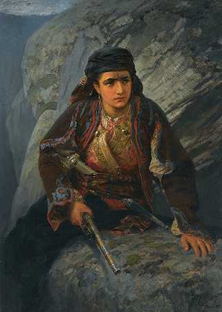 了望台`The Lookout (1876) by Vasily Dmitrievich Polenov
