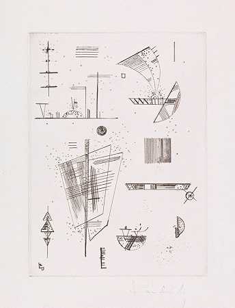 版本的第一次蚀刻，Cahiers d\’Art`Erste Radierung für die Editions ,Cahiers d´Art (1930) by Wassily Kandinsky