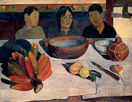 这顿饭`The Meal by Paul Gauguin