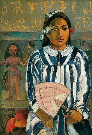 Tehamana的祖父`Grandfathers for Tehamana by Paul Gauguin