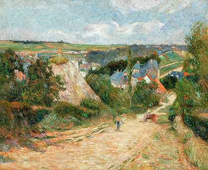 奥斯尼村的入口`Entrance to the Village of Osny by Paul Gauguin
