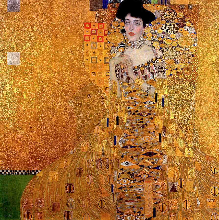 阿黛尔·布洛赫·鲍尔肖像`Portrait of Adele Bloch-Bauer by Gustav Klimt