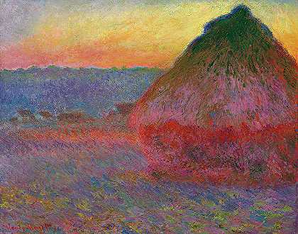 梅勒`Meule by Claude Monet