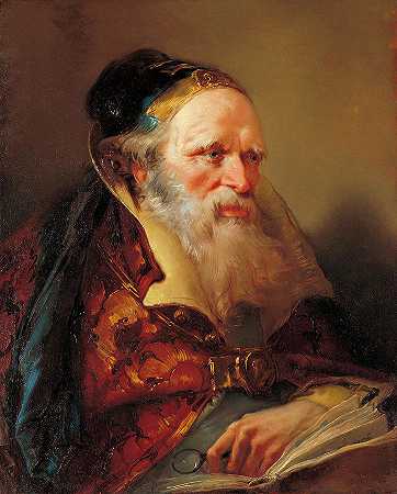 哲学家之首`Head of a Philosopher by Giovanni Domenico Tiepolo