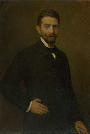 沃伊泰克·哈尔米肖像`Portrait of Vojtech Halmi (1904) by Elemír Halász-Hradil