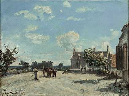 圣帕里泽`Saint Parize le Châtel (1869) by Johan Barthold Jongkind