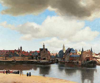 代尔夫特风景`View of Delft by 维米尔