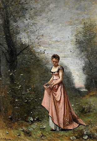 生命的春天`Springtime of Life by Jean-Baptiste-Camille Corot
