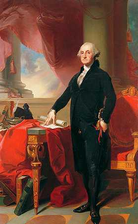 乔治·华盛顿画像`Portrait of George Washington by Thomas Sully