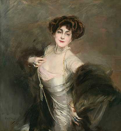 迪亚兹·阿尔贝蒂尼肖像`Portrait Of Diaz Albertini (1909) by Giovanni Boldini