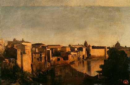 罗马台伯河`Le Tibre à Rome (1856 1862) by Jean-Baptiste Carpeaux